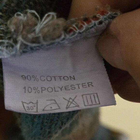 Denim Southwest Western Mixed Media Shacket Flap Pockets Raw Hem Size XL - Picture 11 of 11